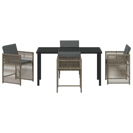 Have Spisebordssæt 5 pcs Grå polyrattan