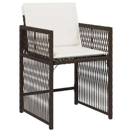 Have Spisebordssæt 9 pcs Brun polyrattan