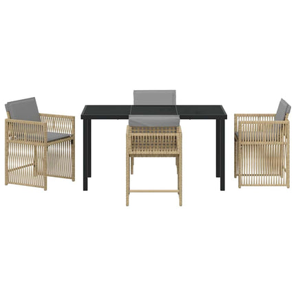 Have Spisebordssæt 5 pcs Beige polyrattan