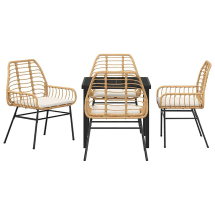 Have Spisebordssæt 5 pcs Brun polyrattan