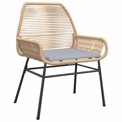 Have Spisebordssæt med pude 7 pcs Brun polyrattan