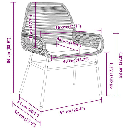 Have Spisebordssæt med pude 3 pcs Grå polyrattan