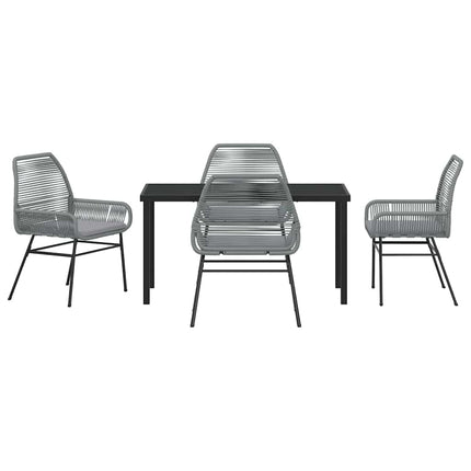 Have Spisebordssæt med pude 5 pcs Grå polyrattan