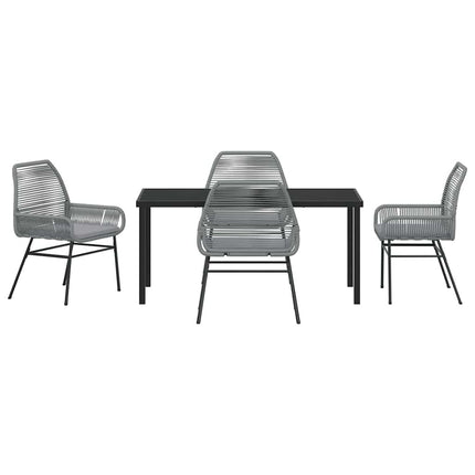 Have Spisebordssæt med pude 5 pcs Grå polyrattan