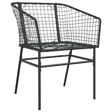 Have Spisebordssæt 5 pcs Sort polyrattan