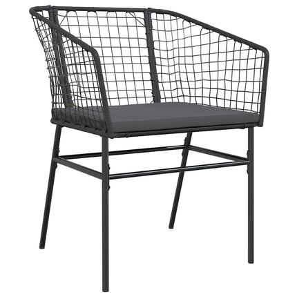 Have Spisebordssæt 7 pcs Sort polyrattan