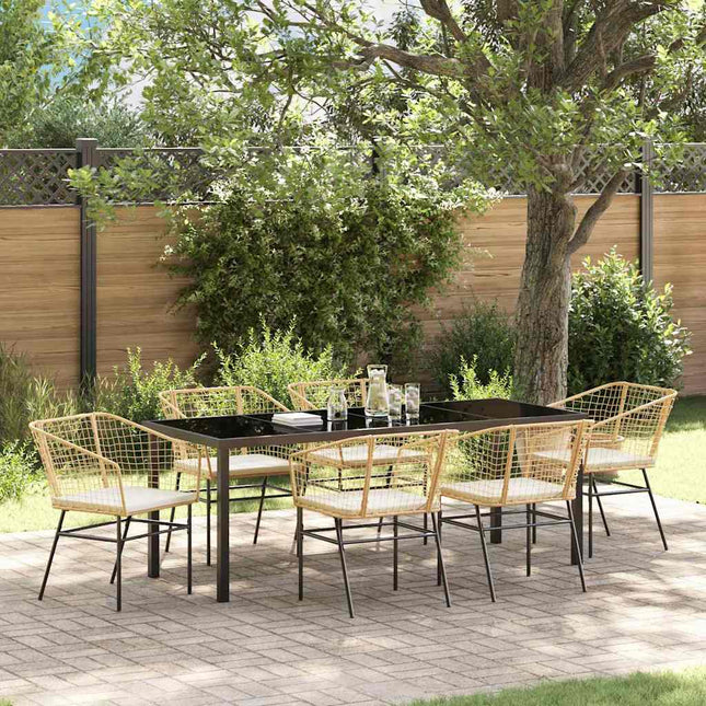 Have Spisebordssæt 7 stk. Brun polyrattan