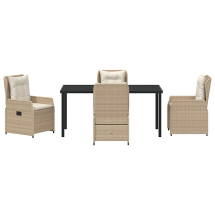Have Spisebordssæt 5 pcs Beige og lys grå polyrattan