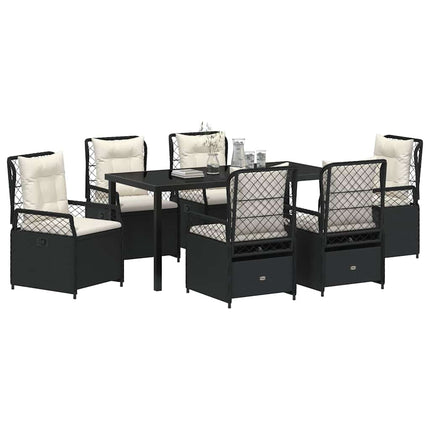 Have Spisebordssæt 7 pcs Sort polyrattan