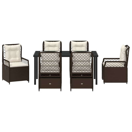 Have Spisebordssæt 7 pcs Brun polyrattan