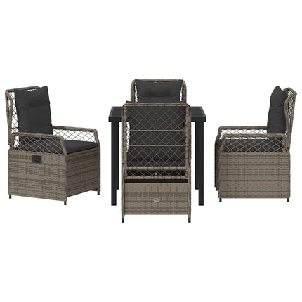 Have Spisebordssæt 5 pcs Grå polyrattan