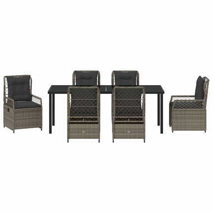 Have Spisebordssæt 7 pcs Grå polyrattan