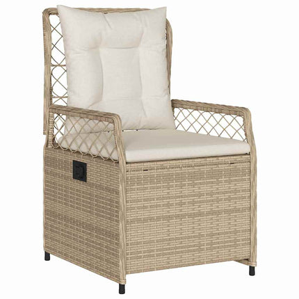 Have Spisebordssæt 7 pcs Beige og cremehvid polyrattan