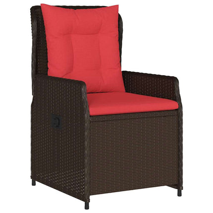Have Spisebordssæt med pude 5 pcs Brun Poly rattan