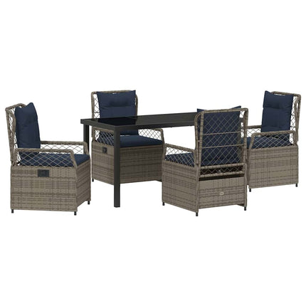 Have Spisebordssæt 5 pcs Grå polyrattan