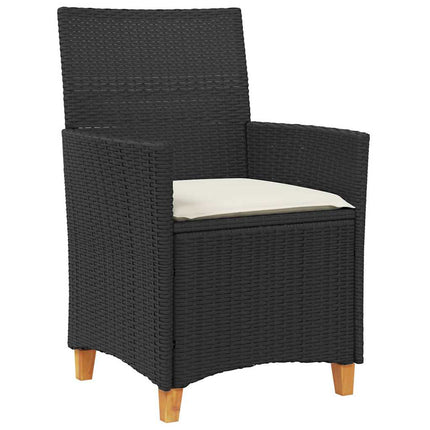 Have Spisebordssæt 3 pcs Sort polyrattan