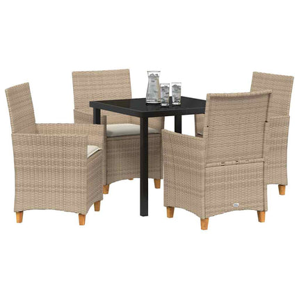 Have Spisebordssæt 5 pcs Beige polyrattan