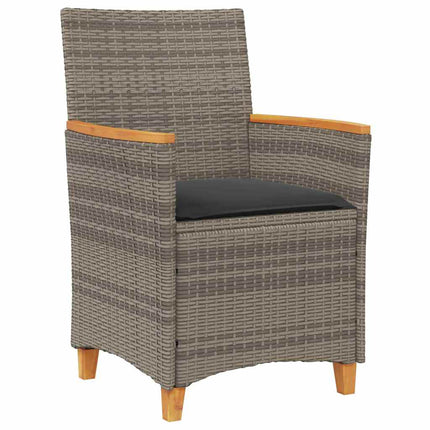 Have Spisebordssæt 7 pcs Grå polyrattan