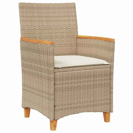 Have Spisebordssæt 9 pcs Beige polyrattan
