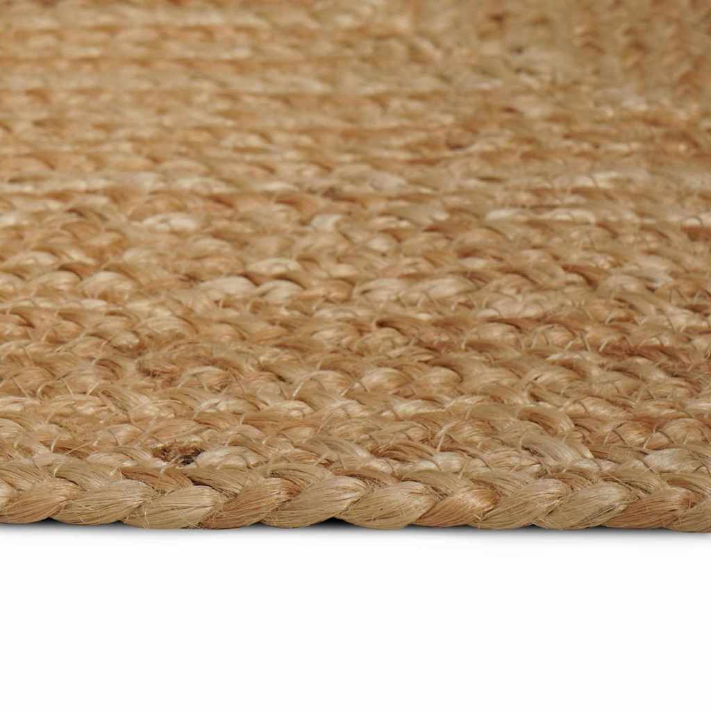 Område tæppe Beige 120 x 120 cm Jute