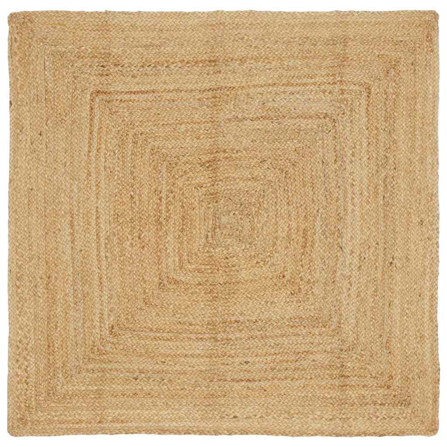 Områdetæpper Naturfarvet 120 x 120 cm Jute