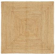Område tæppe Beige 120 x 120 cm Jute
