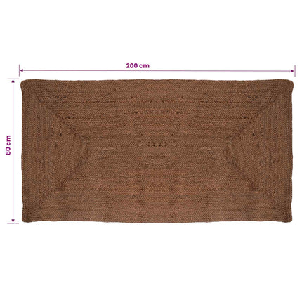 Område tæppe Grå 80 x 200 cm Jute