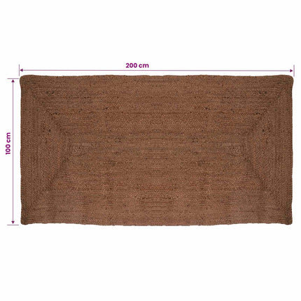 Område tæppe Grå 100 x 200 cm Jute