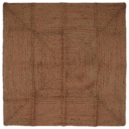 Område tæppe Grå 160 x 160 cm Jute