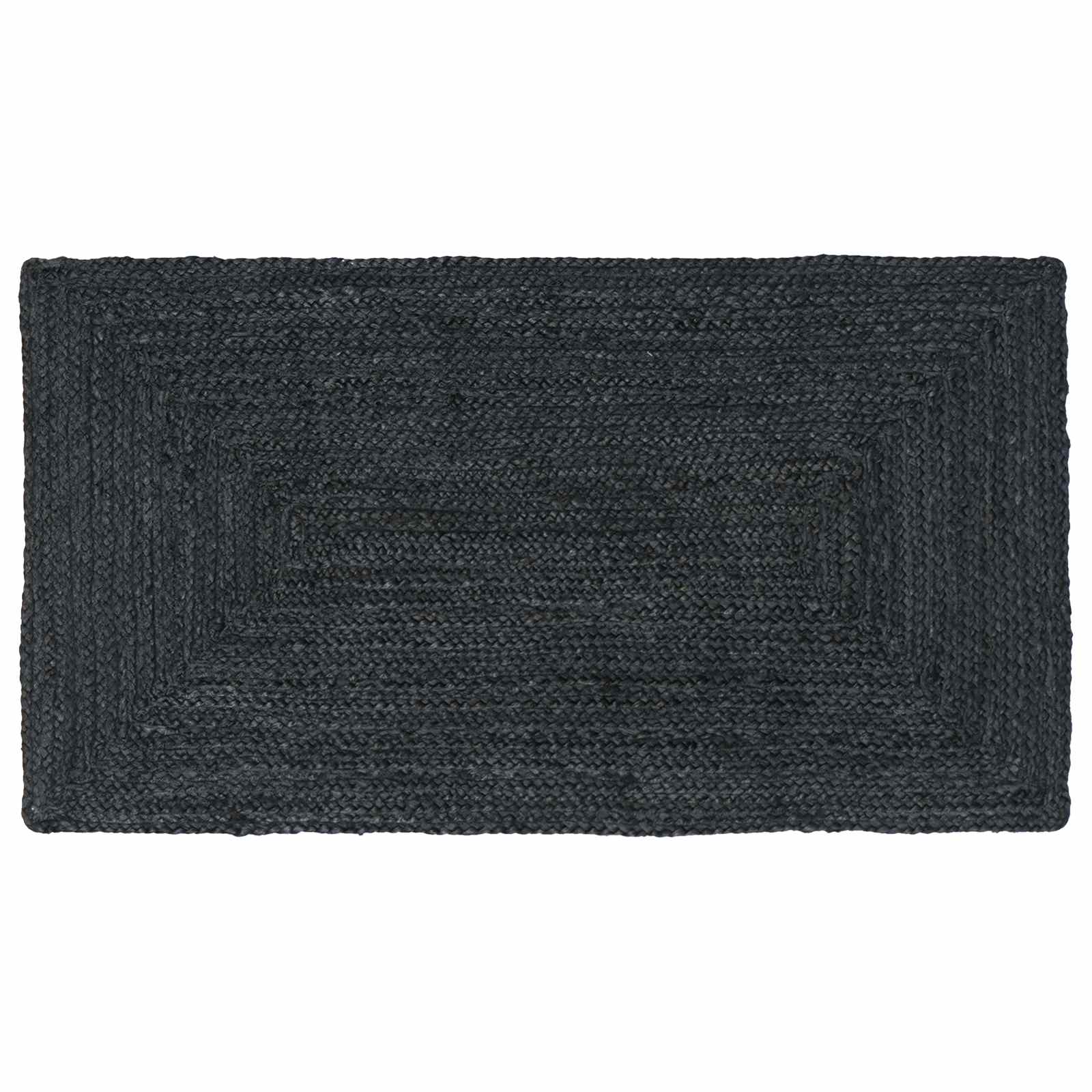 Områdetæpper Rektangulær Mørkegrå 60 x 110 cm Jute