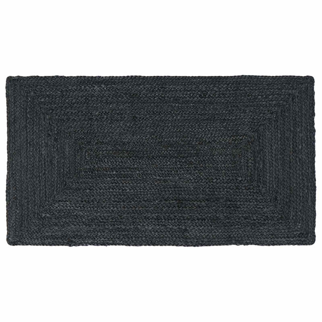 Område tæppe Mørkegrå 60 x 110 cm Jute