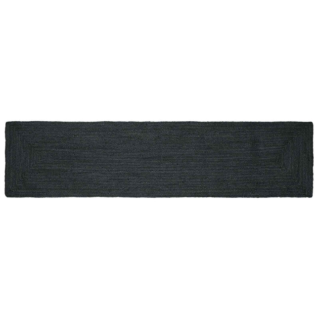 Område tæppe Mørkegrå 60 x 200 cm Jute