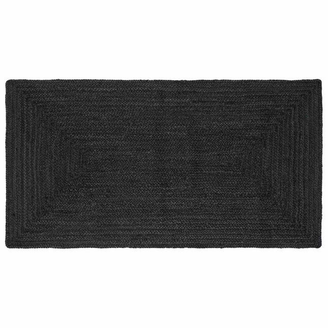 Område tæppe Mørkegrå 80 x 150 cm Jute