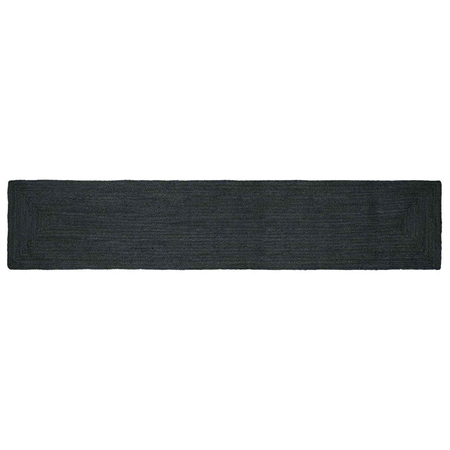 Område tæppe Mørkegrå 80 x 400 cm Jute