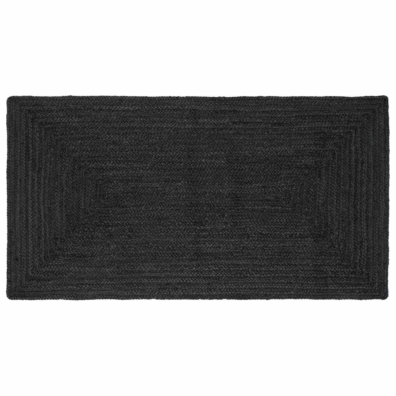 Områdetæpper Rektangulær Mørkegrå 100 x 200 cm Jute
