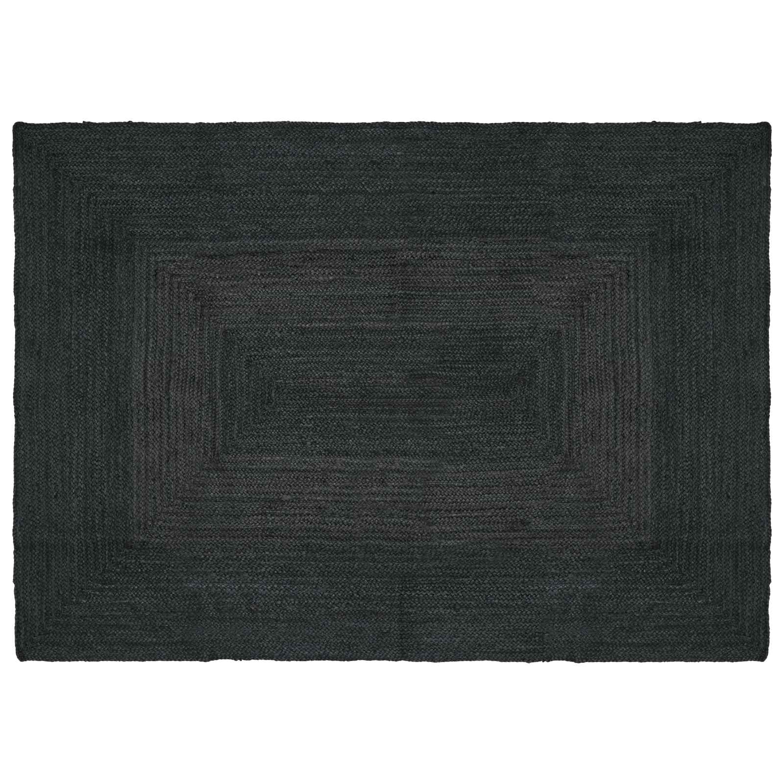Områdetæpper Rektangulær Mørkegrå 140 x 200 cm Jute