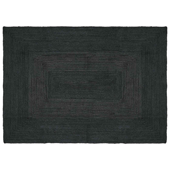 Område tæppe Mørkegrå 140 x 200 cm Jute