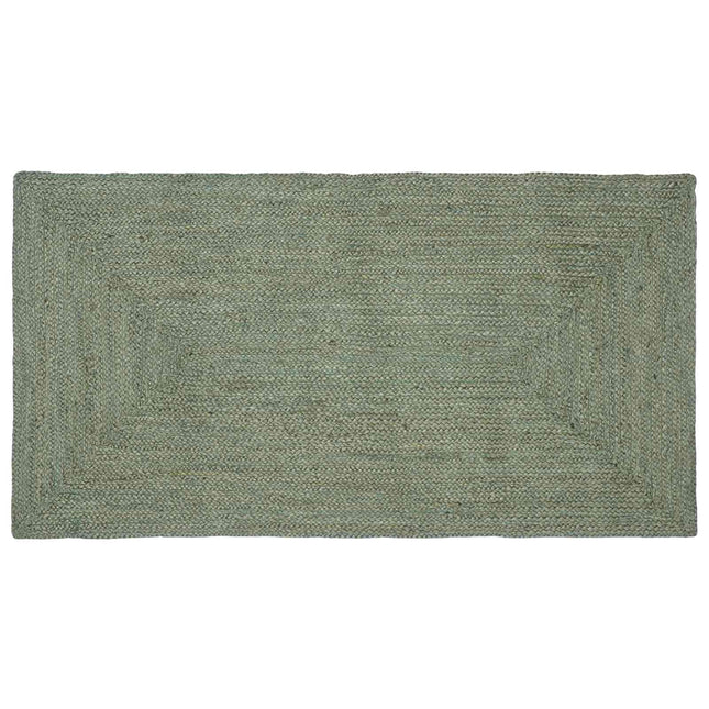 Områdetæpper Rektangulær Olivengrøn 100 x 200 cm Jute