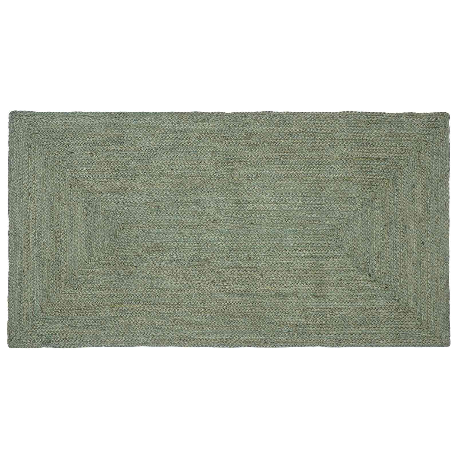 Områdetæpper Rektangulær Olivengrøn 100 x 200 cm Jute