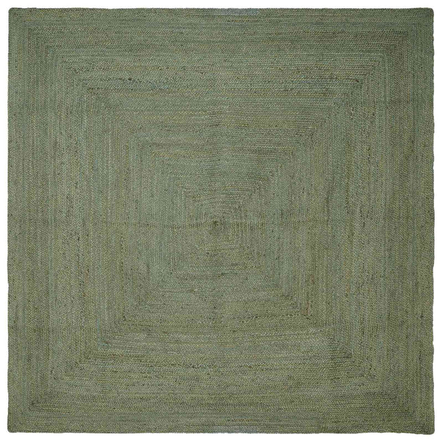 Områdetæpper Firkantet Olivengrøn 200 x 200 cm Jute