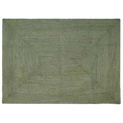 Områdetæpper Rektangulær Olivengrøn 240 x 340 cm Jute