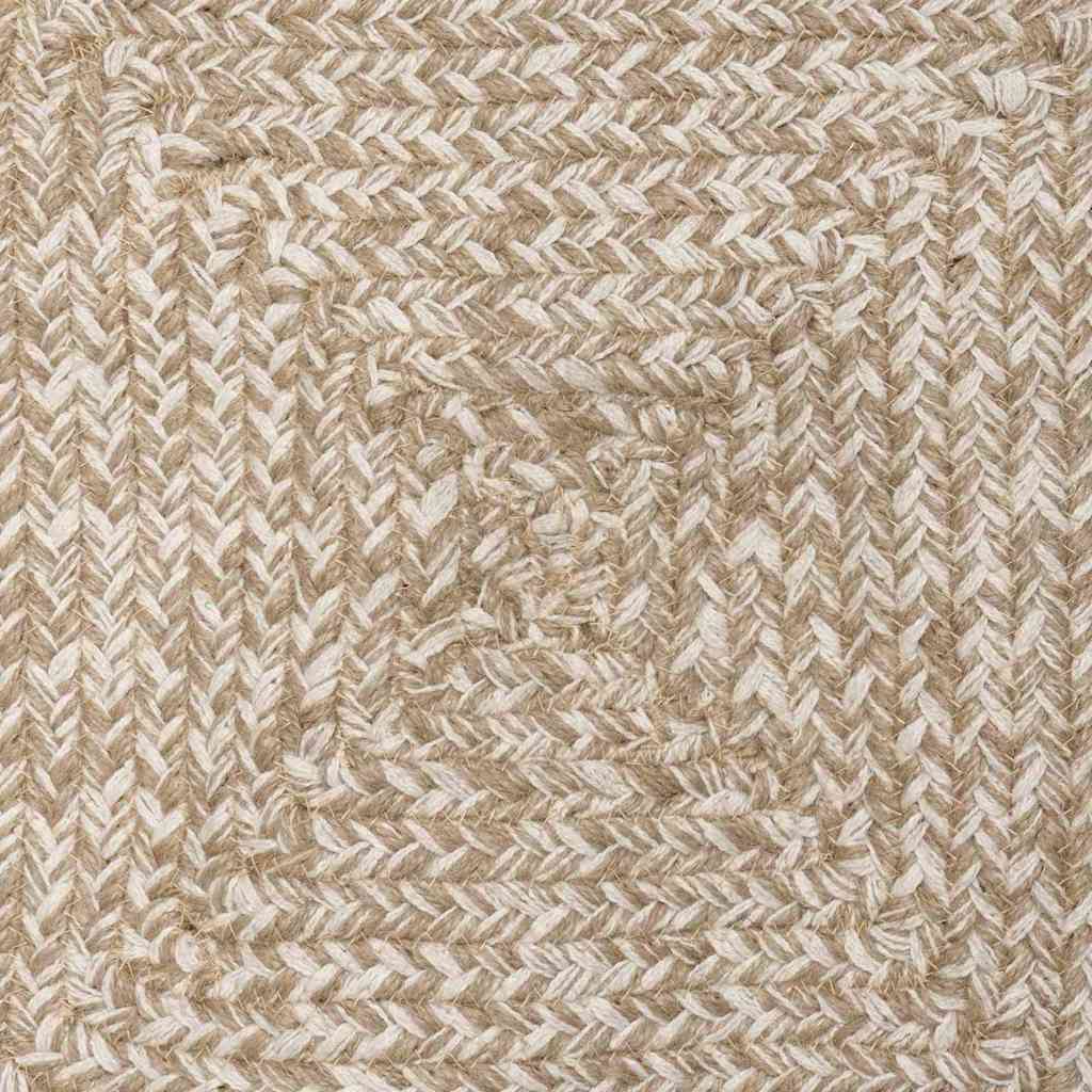 Områdetæpper Natur og hvid 60 x 110 cm Jute