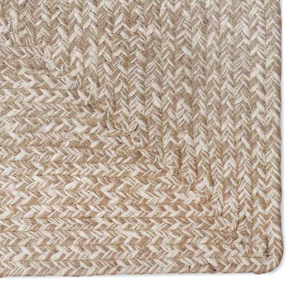 Områdetæpper Natur og hvid 60 x 110 cm Jute