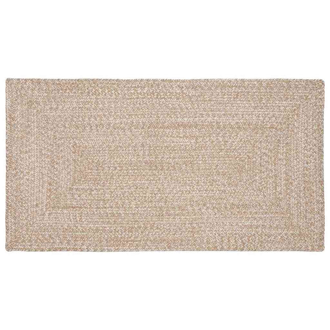 Område tæppe Natur og hvid 60 x 110 cm Jute