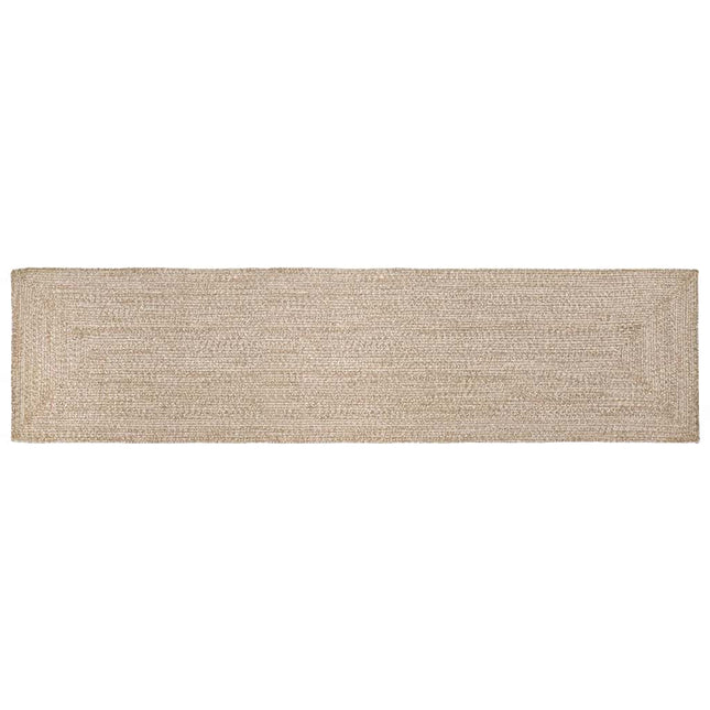 Område tæppe Natur og hvid 60 x 400 cm Jute