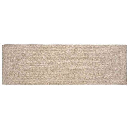 Områdetæpper Natur og hvid 80 x 250 cm Jute