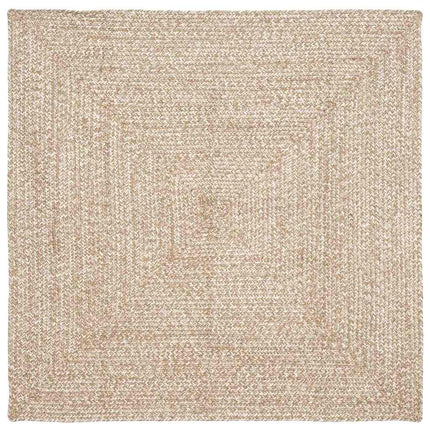 Områdetæpper Natur og hvid 120 x 120 cm Jute