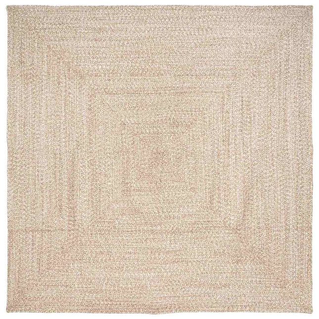 Område tæppe Natur og hvid 240 x 240 cm Jute