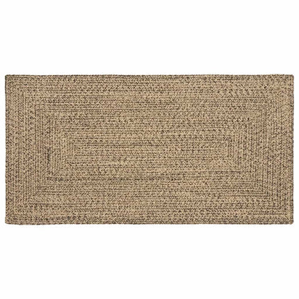 Område tæppe Naturfarvet og sort 80 x 150 cm Jute