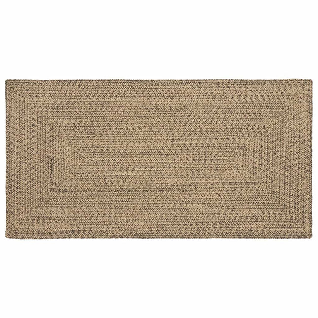 Områdetæpper Naturfarvet og sort 80 x 150 cm Jute
